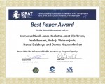 Best paper award for Emmanuel Sunil