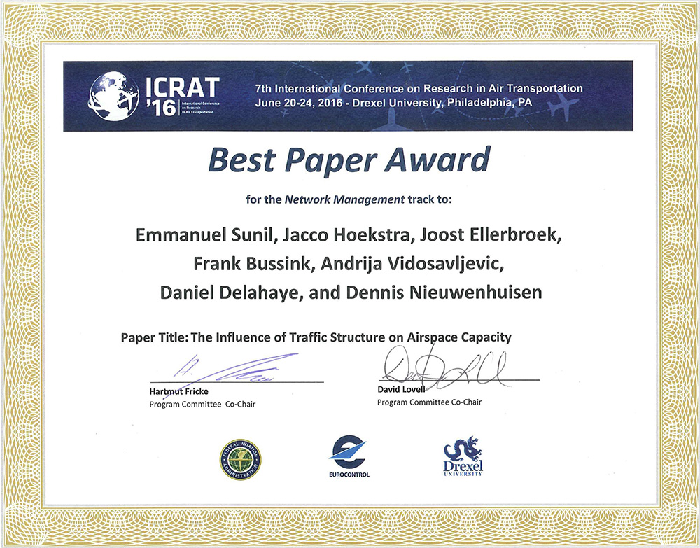 Best paper award for Emmanuel Sunil