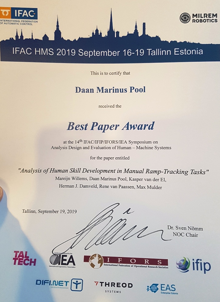 IFAC HMS 2019 Best Paper Award