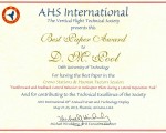 AHS  Annual Forum Best Paper Award for Frank Drop