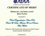 AIAA Modeling and Simulation Best Paper Award