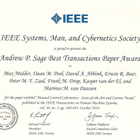 Picture of Andrew P. Sage Best Transaction Paper for cybernetics review paper!